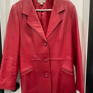 Nordstrom Women’s Lambskin Leather Blazer